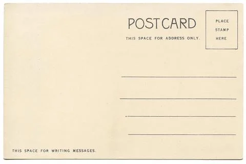 Backside of blank postcard with dirty stain Stock Photos