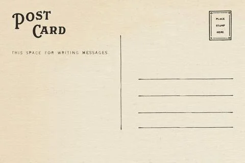 Backside of blank postcard with dirty stain Stock Photos
