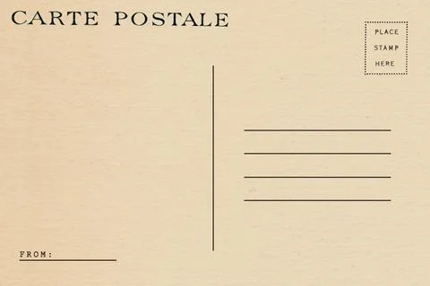 Backside of blank postcard with dirty stain Stock Photos