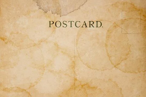 Backside of blank postcard with dirty stain Stock Photos