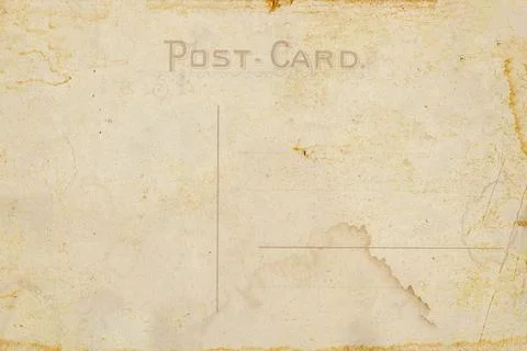 Backside of blank postcard with dirty stain Stock Photos