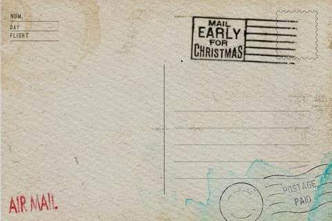 Backside of blank postcard with dirty stain Stock Photos