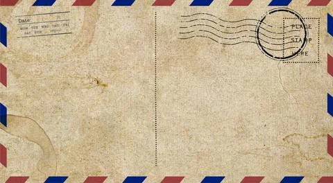 Backside of blank postcard with dirty stain Foto stock