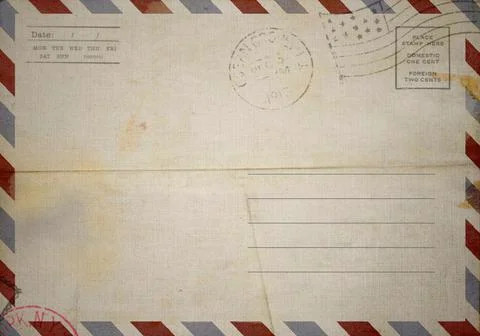 Backside of blank postcard with stain Stock Photos