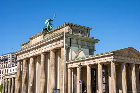 The backside of the Brandenburg Gate Stock Photos