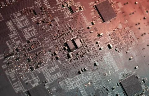 Backside of graphic card adaptor Stock Photos