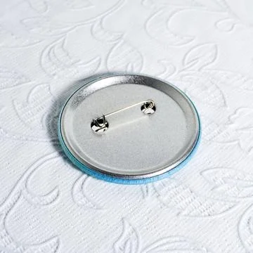 Backside of metal button pin Stock Photos