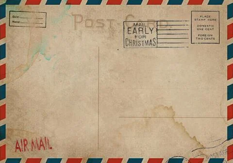 Backside of old postcard with dirty stain Stock Photos