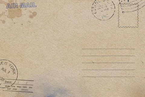 Backside of old postcard template Stock Photos