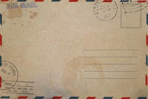 Backside of old postcard template Stock Photos