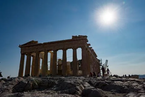 Backside of parthenon Stock Photos