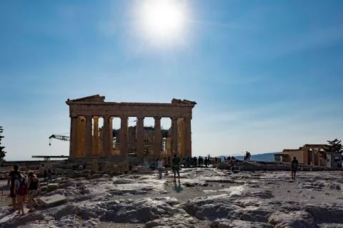 Backside of parthenon Stock Photos