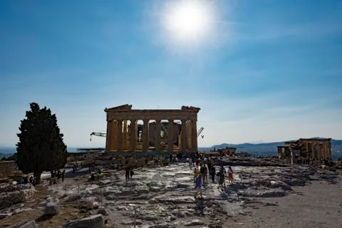 Backside of parthenon Stock Photos