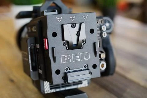 Backside of Red Cinema Stock Photos