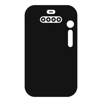 Backside of smartphone showing camera and side buttons icon Ilustración de archivo