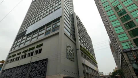 Backside view of Dhaka Sheraton hotel, Logo is prominent Stock Footage 285345089