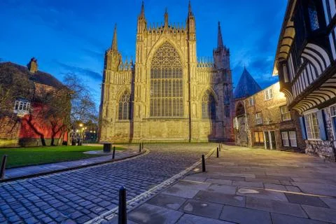 The backside of the York Minster Stock Photos