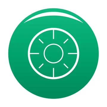 Backsight icon green Stock Illustration