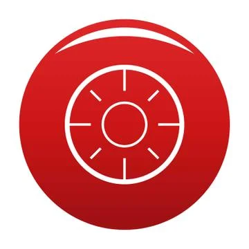 Backsight icon vector red Stock Illustration