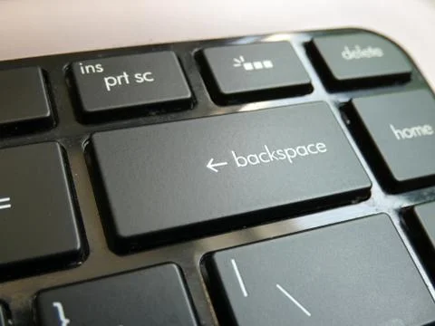 Backspace Key On Keyboard Stock Photos