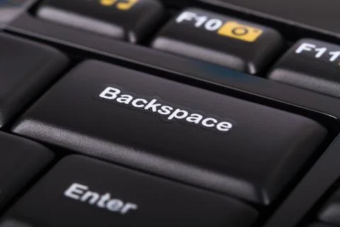 Backspace key Stock Photos