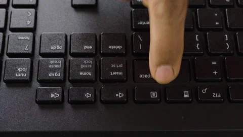 Backspace Moment on key board Stock Footage 320752456