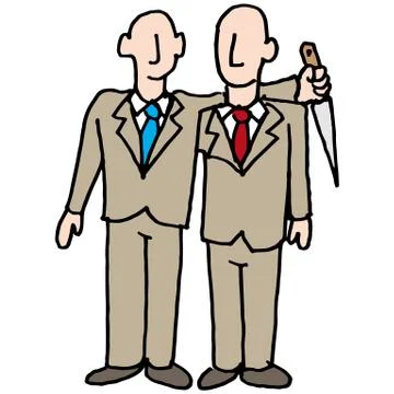 Backstabbing businessman Stock Illustration