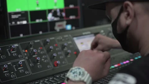 Backstage Atmosphere in the Studio Stock Footage 136777626