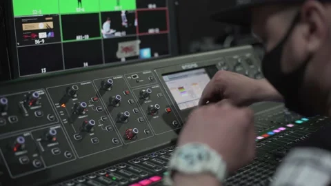 Backstage Atmosphere in the Studio Stock Footage 138258394