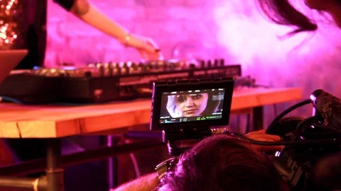 Backstage of Filming a Party Stock Footage 89879329