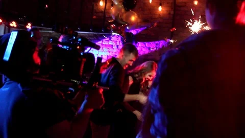 Backstage of Filming a Party Stock Footage 89879469