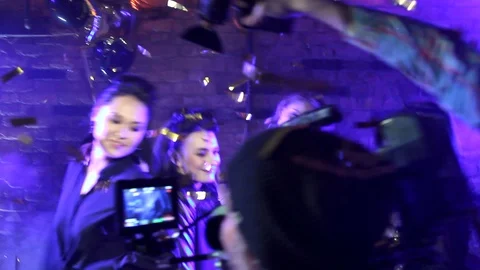 Backstage of Filming a Party Stock Footage 89879608