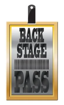 Backstage Pass Gold Illustrazione stock