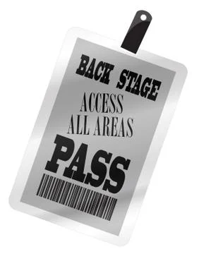 Backstage Pass Plastic Stock Illustration