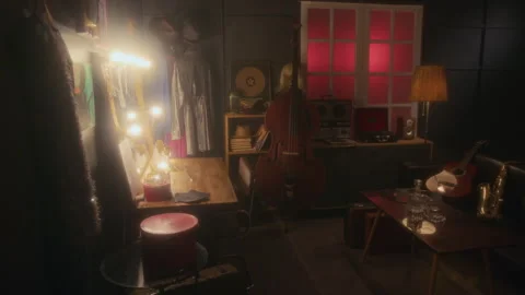 Backstage Room in Theater Stock Footage 312238245