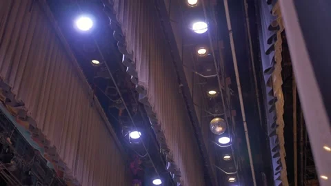 Backstage scenes with lights3 Stock Footage 88247200