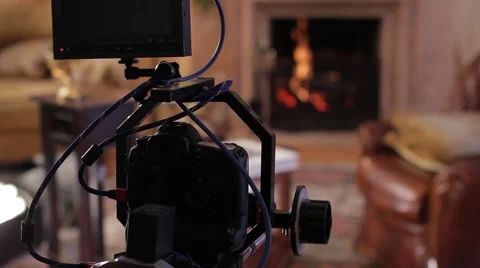 Backstage. The shooting process. Setting of movie camera. Stock Footage 52543026