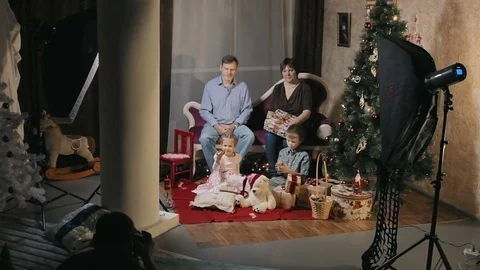 Backstage of the Studio before Christmas Stock Footage 81933881