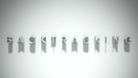 Backtracking 3D title animation white text on a white background Stock Footage 299369693