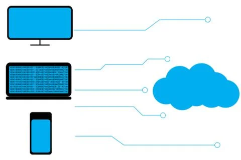 Backup and restore data cloud イラスト素材