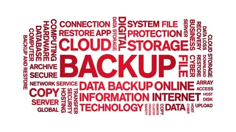 Backup animated word cloud,animation tex... | Stock Video | Pond5