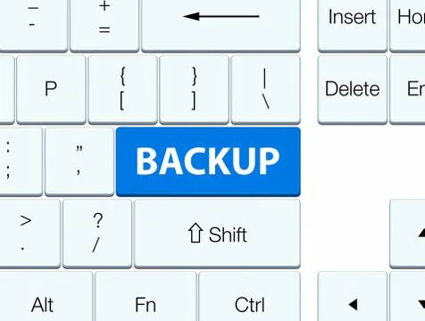 Backup blue keyboard button 스톡 일러스트