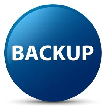 Backup blue round button 스톡 일러스트