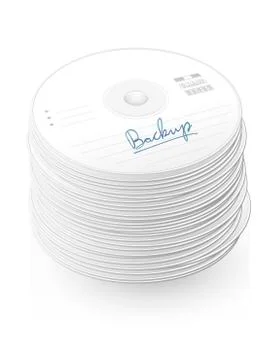 Backup CD Copy Pile Of CDs Compact Discs Illustrazione stock