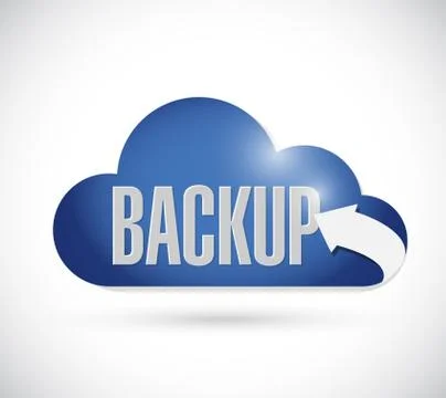 Backup cloud sign concept illustration Illustrazione stock