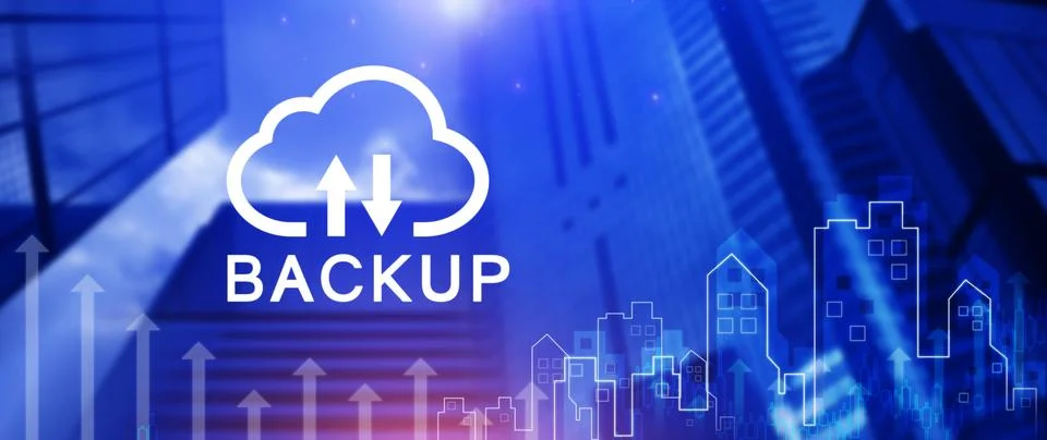 Backup, Cloud technology, Internet data storage backup, technology business.. Stock Photos