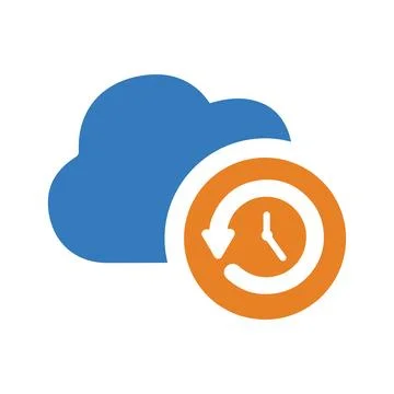 Backup, cloud, time machine icon. Simple editable vector design isolated on.. Stock Illustration