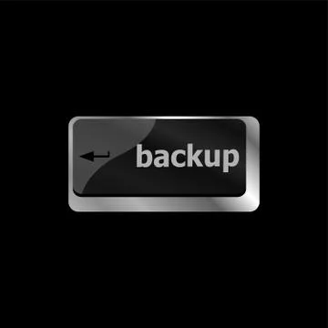 Backup computer key in for archiving and storage Stock Illustration