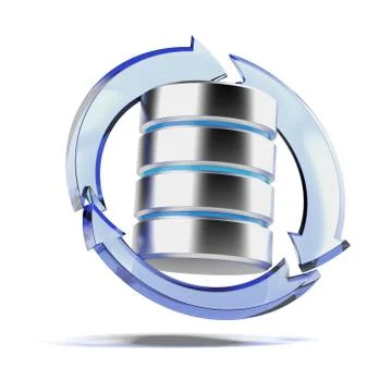 Backup Concept with Database 库存插图