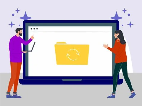 Backup Concept Illustration Style Stock Illustration